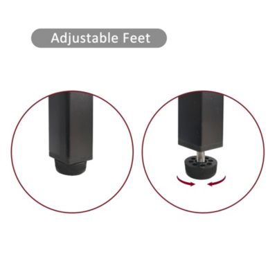  Rattan TV Cabinet with Adjustable Shelf and Colorful Light Strip