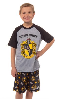 Big Boys Hogwarts Castle All Houses 2 Piece Raglan Pajama Set