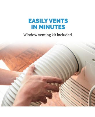 Portable Air Conditioner and Heater, 14,000 BTUs (8,500 BTU, DOE), Cools 525 sq. ft., Easy Setup Window Venting Kit and Remote Control