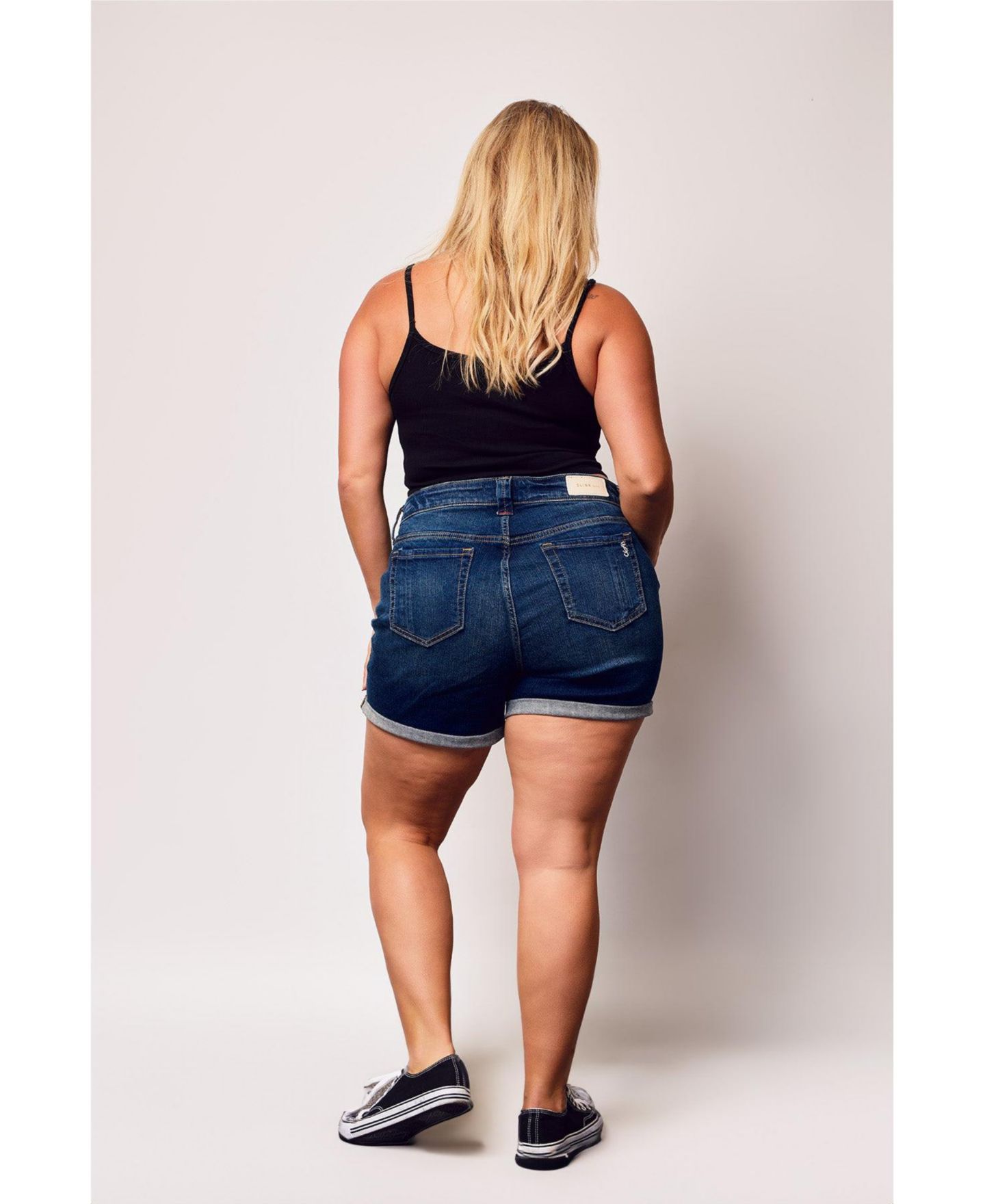 Женские шорты SLINK Jeans Plus Size Denim Rolled, цвет: Addison — фото 2
