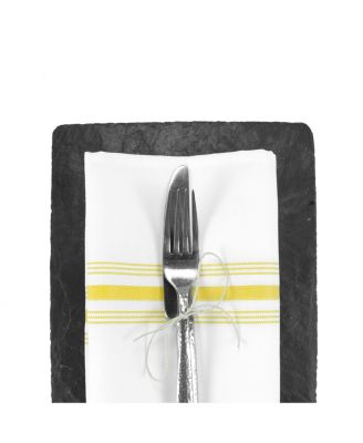 Arkwright Mariposa Bistro Dinner Napkins (12 Pack), 18x22, Soft Spun Polyester, Striped Color Options