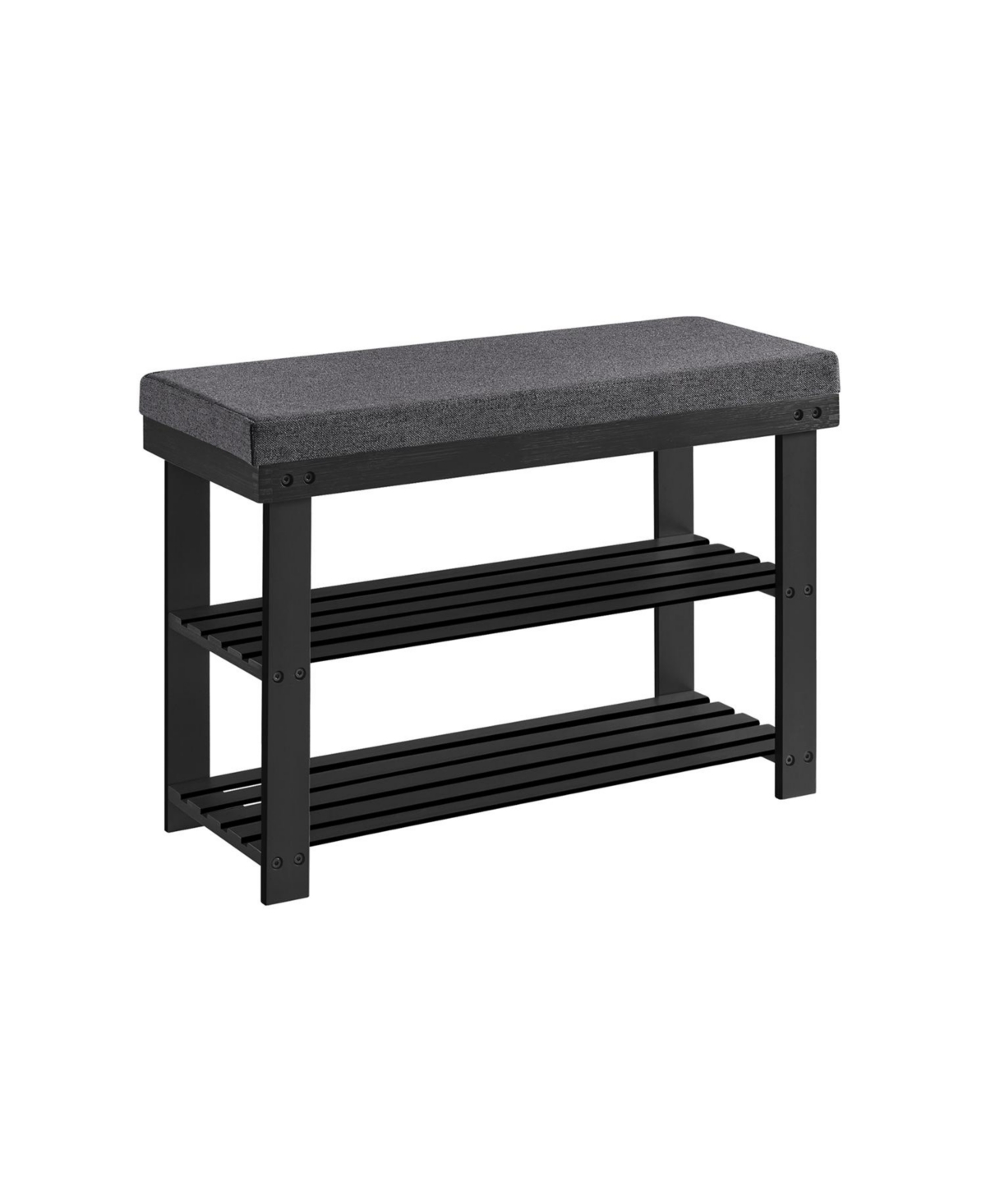 Slickblue Wicker Shoe Bench, 2-tier Shoe Rack, Stable Shoe Organizer For Entryway