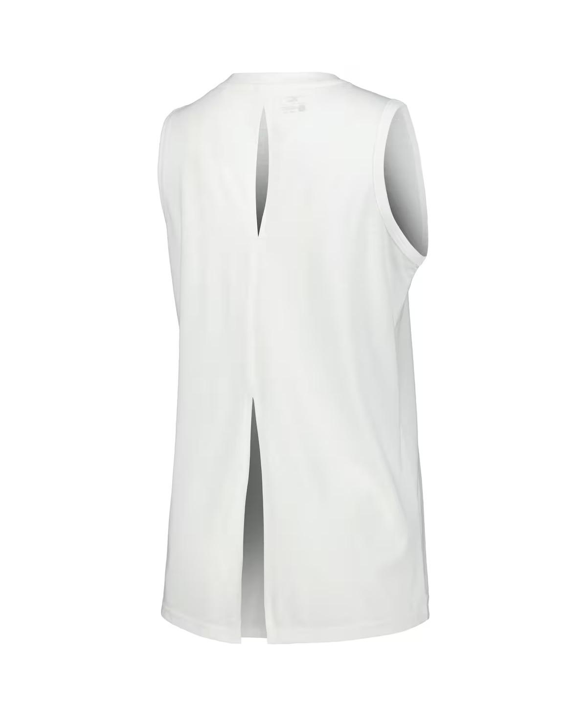 Shop Levelwear Women's White Boston Celtics Paisley Peekaboo Tank Top