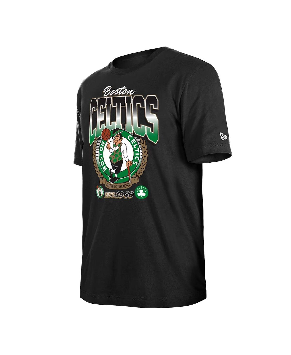 NEW ERA MEN'S AND WOMEN'S BLACK BOSTON CELTICS SUMMER CLASSICS T-SHIRT 