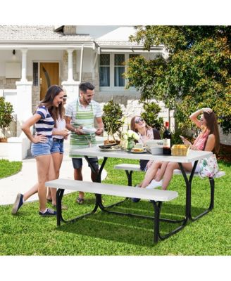 Picnic Table Camping Picnic Bench Set Backyard Garden Patio Dining Party