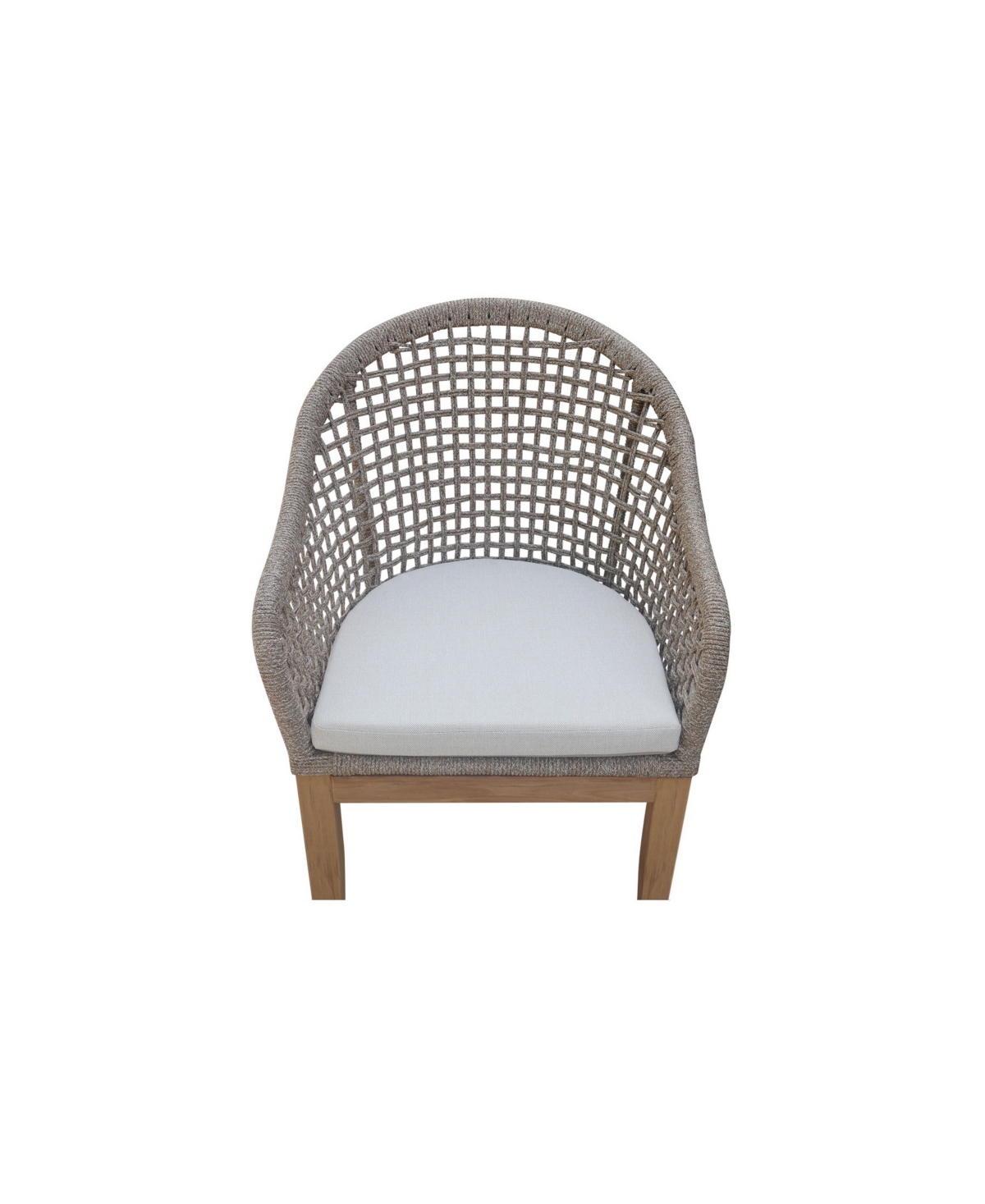 International Concepts Set Of Two Outdoor Teak Patio Dining Chair With Cushions In Natural