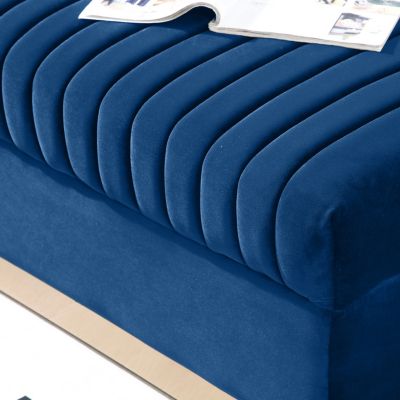 Velvet Vertical Tufted Sofa Loveseat
