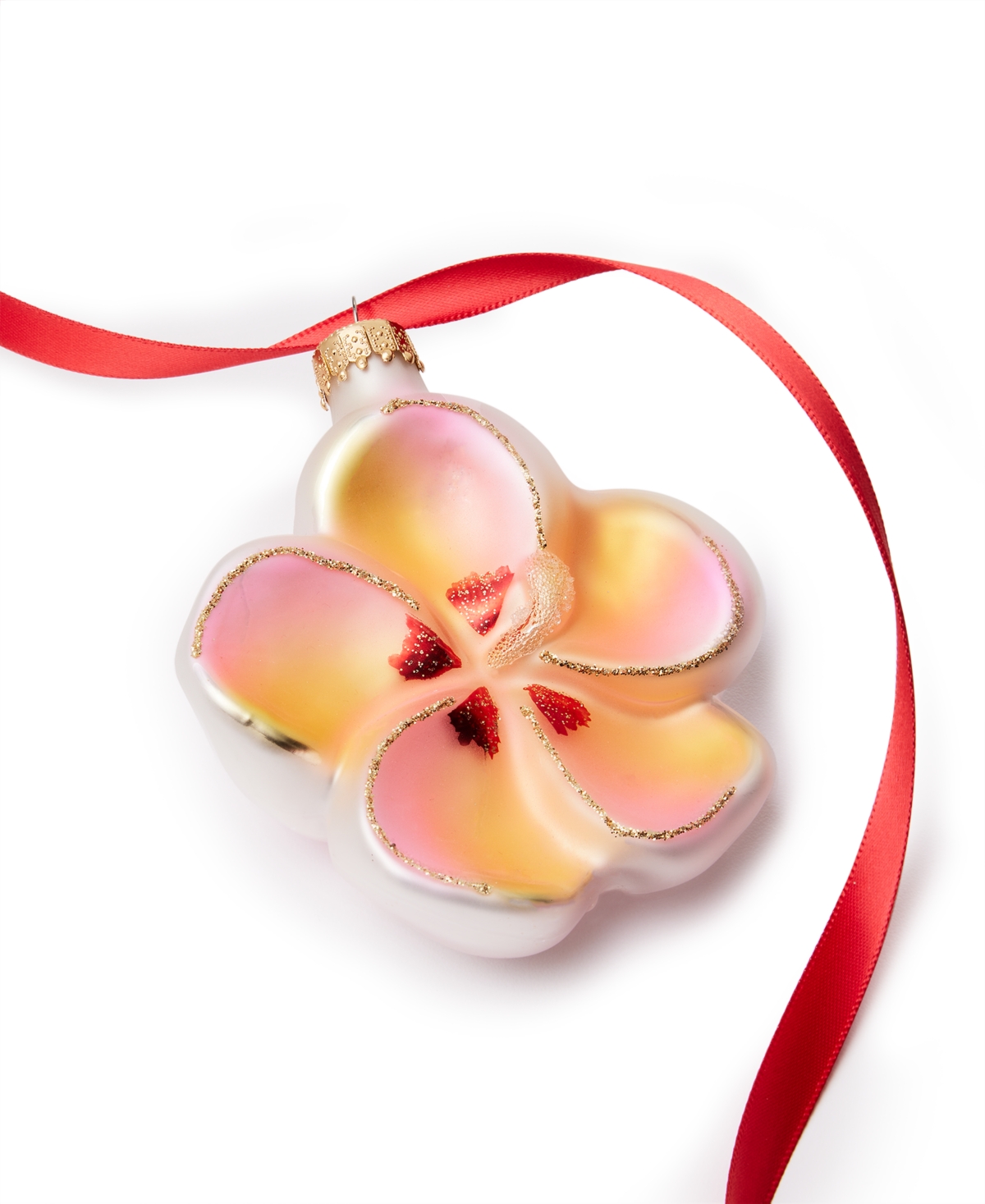 Holiday Lane Hawaii Pink & Gold Flower Ornament, Exclusively At Macy's In No Color