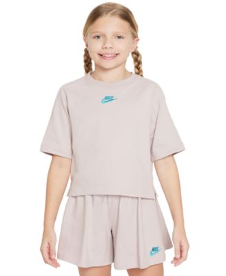 Nike - Big Girls Sportswear Short-Sleeve Embroidered Futura Logo T-Shirt