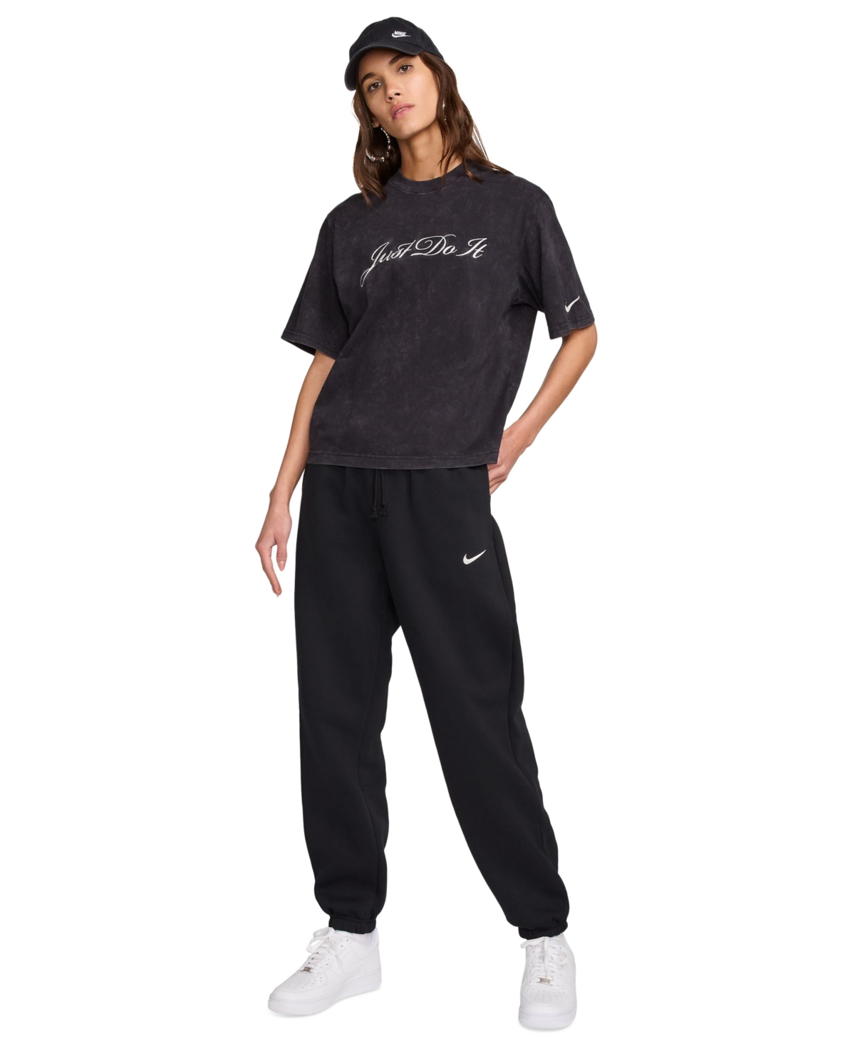 Nike Women's Sportswear Cotton Crewneck Short-Sleeve T-Shirt -photon Dust