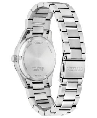 Eco-Drive Women's Sport Luxury Diamond Accent Stainless Steel Bracelet Watch 33mm