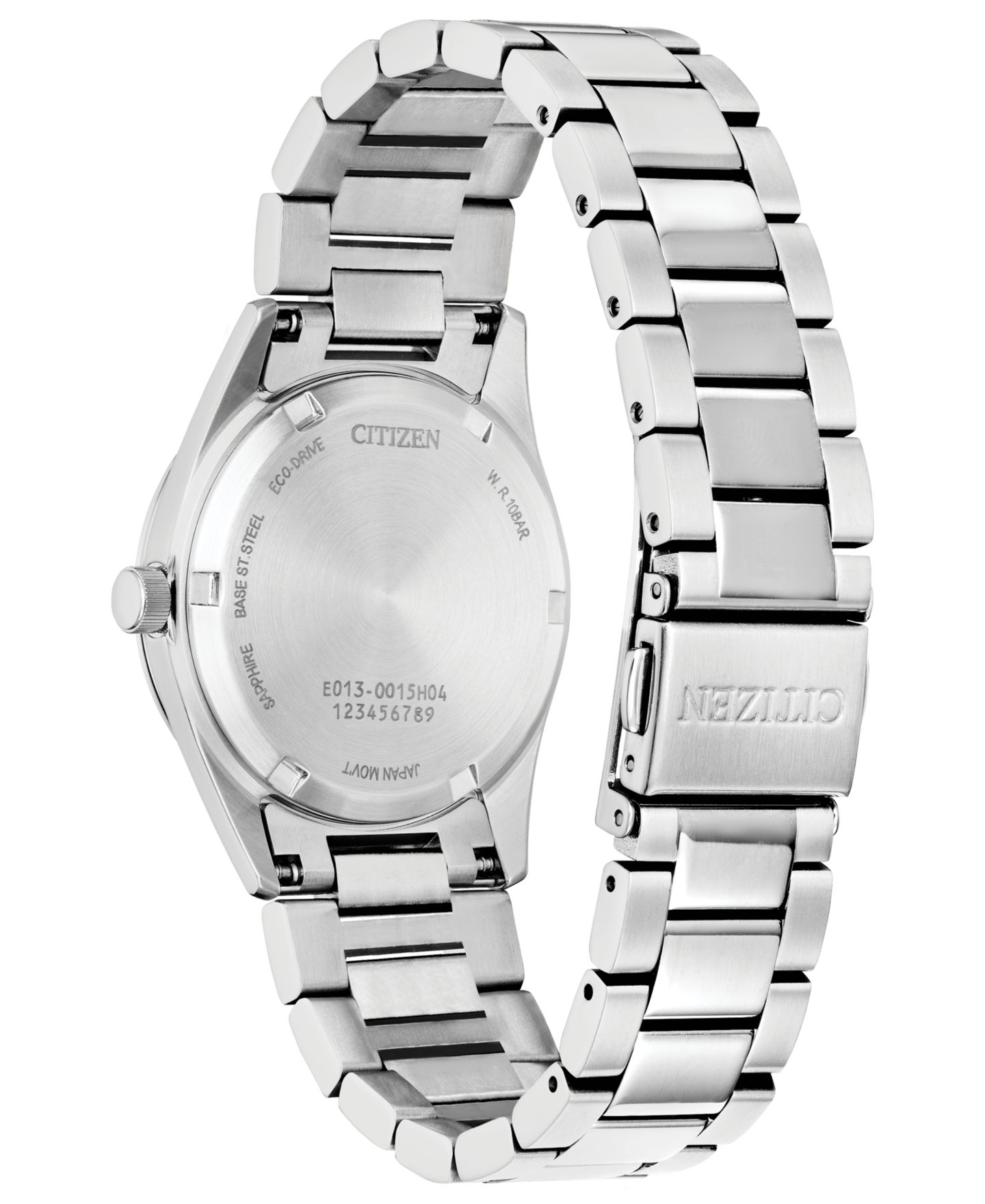 Женские часы Citizen Eco-Drive Sport Luxury Diamond Accent Stainless Steel Bracelet Watch 33mm — фото 3