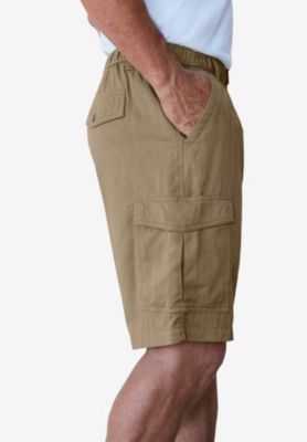Big & Tall by KingSize Renegade 9" Full Elastic Waist Cargo Shorts