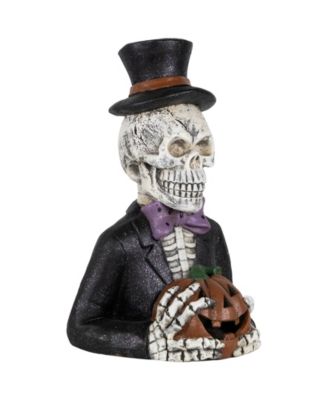 23.5" LED Lighted Skeleton with Jack-O-Lantern Halloween Decoration