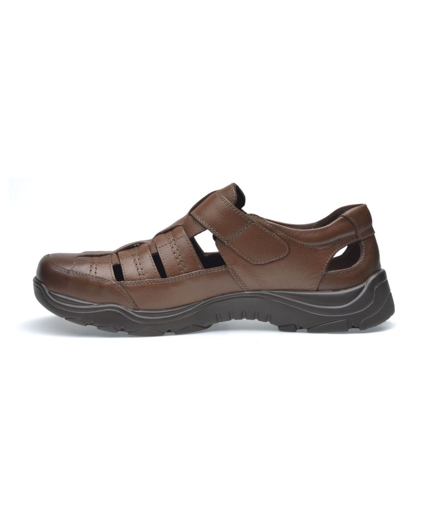 Мужские сандалии PAZSTOR Premium Comfort Leather Closed Toe Sandals John, цвет: Коричневый — фото 2