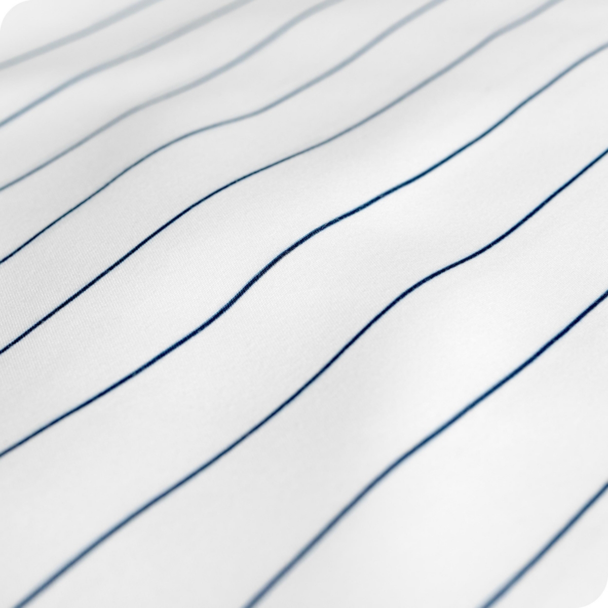 Bare Home Ultra-Soft Double Brushed Print Sheet Set - Pinstripe - white/midnight blue