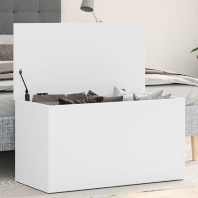 Storage Chest White 33.1&amp;quot;x16.5&amp;quot;x18.1&amp;quot; Engineered Wood