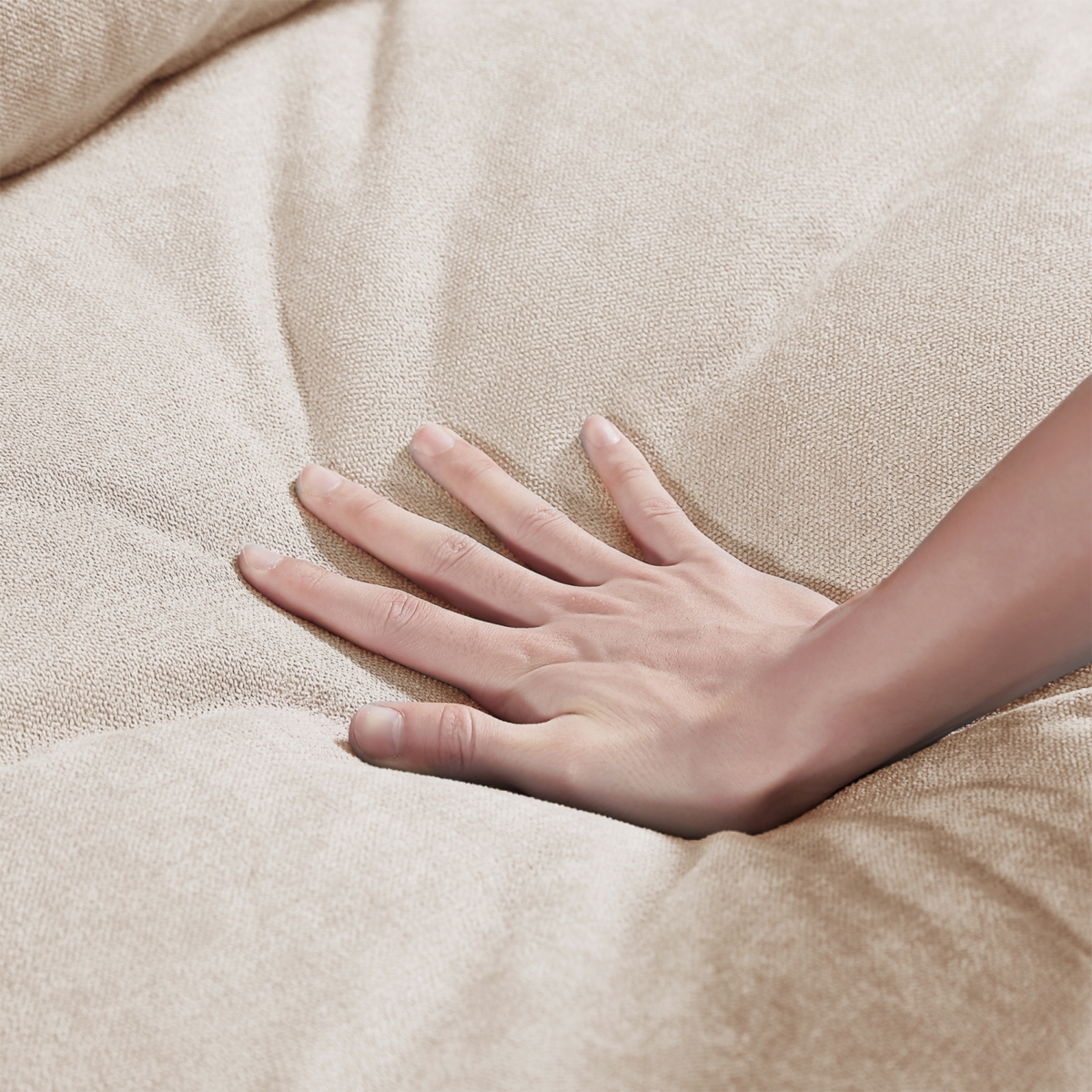 Streamdale Furniture Modern Large L-Shaped Feather Filled Sectional Sofa, Convertible Sofa Couch With Reversible Chaise