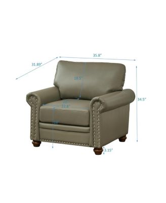 Living Room Sofa Single Seat Chair With Wood Leg Faux Leather