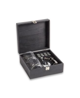 Whisket Set with 2 Glasses, Stones, Lighter, Cigar Cutter, and Ashtray