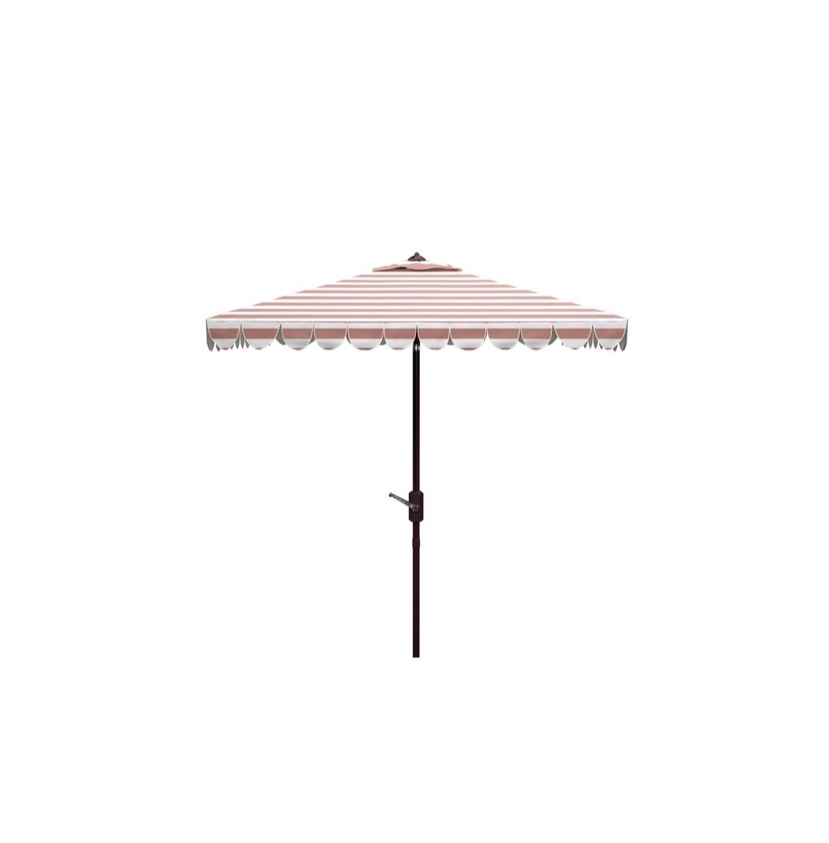 Vienna 7.5 Ft Square Crank Umbrella - Beige stripe