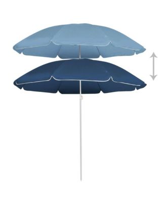 Outdoor Parasol with Steel Pole Blue 70.9"