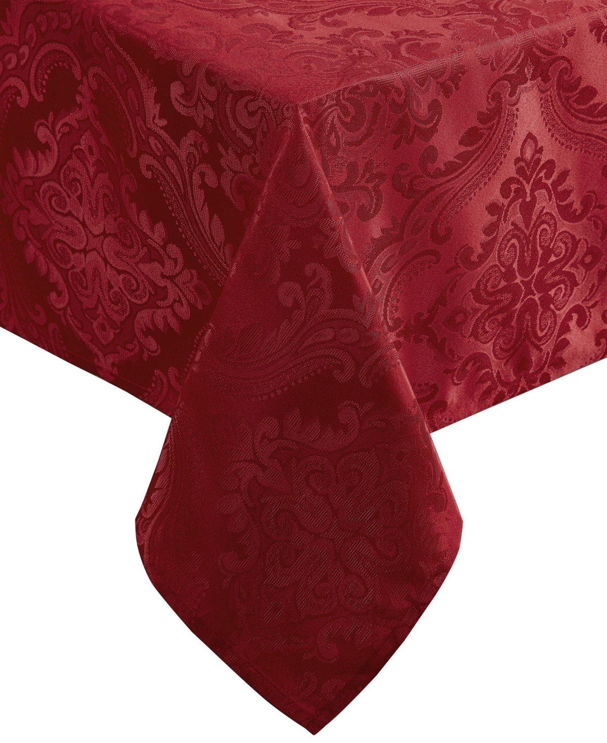 Elrene Caiden Elegance Damask Tablecloth In Red