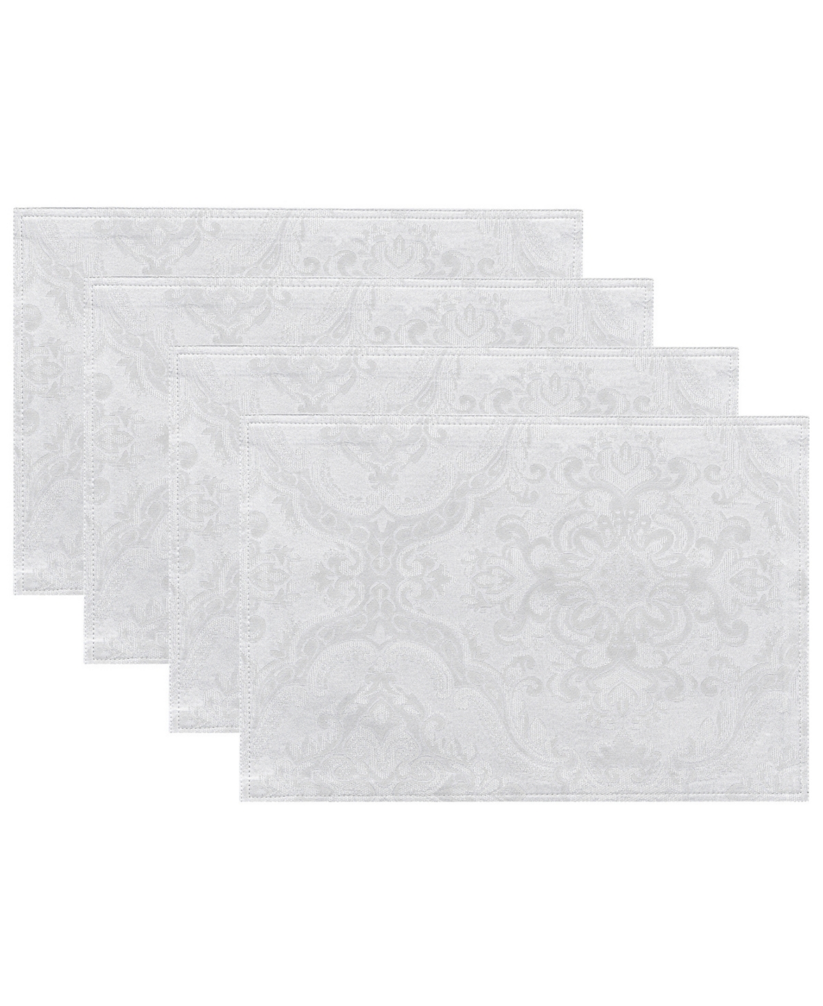 Elrene Caiden Elegance Damask Placemat, Set Of 4 In Cranberry