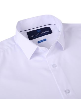 Men's Geometric Performance Stretch Button Down Dress Shirt