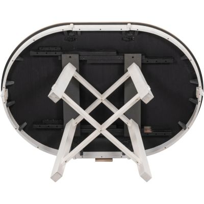 Oak Wood Farmhouse Dining Table with Extendable Leaf