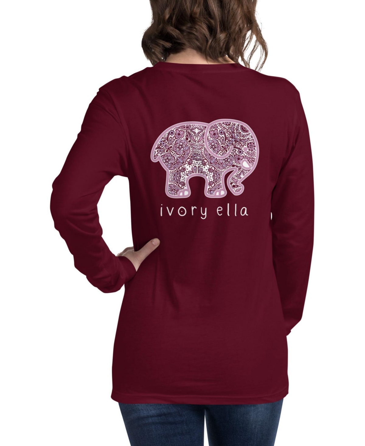 Ivory Ella Juniors' Rosemale Long Sleeve Unisex T-Shirt