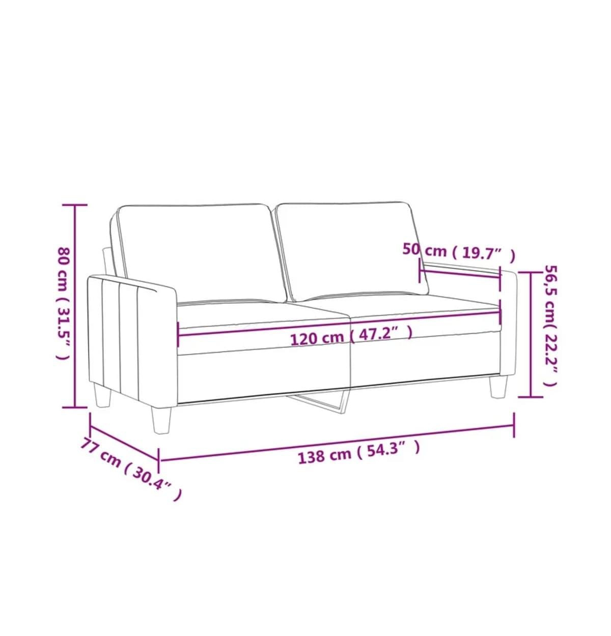 vidaXL 2-Seater Sofa47.2