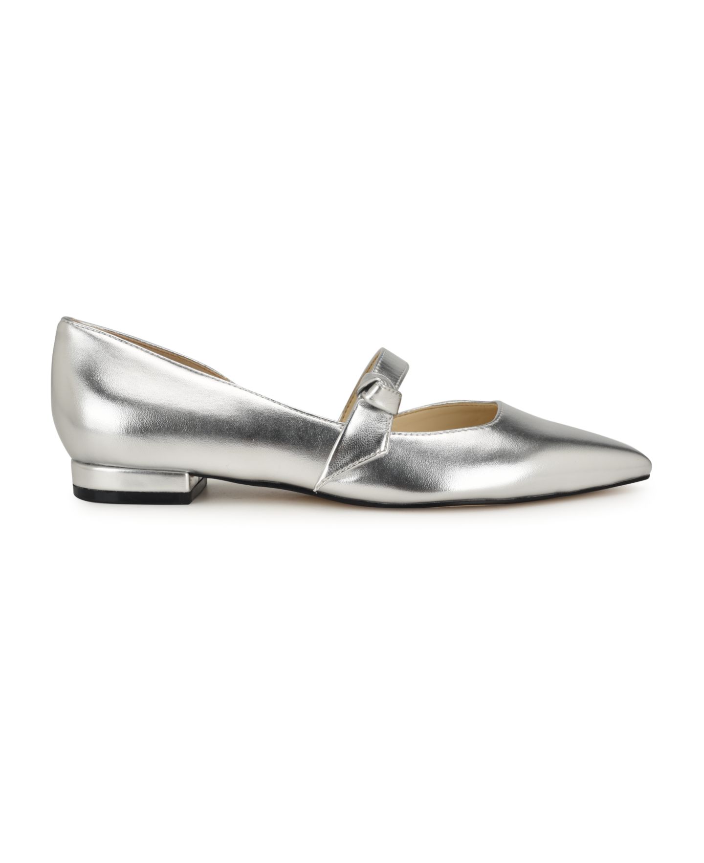 Женские балетки Nine West Luso d'Orsay Mary Jane, цвет: Серебряный металлик — фото 2