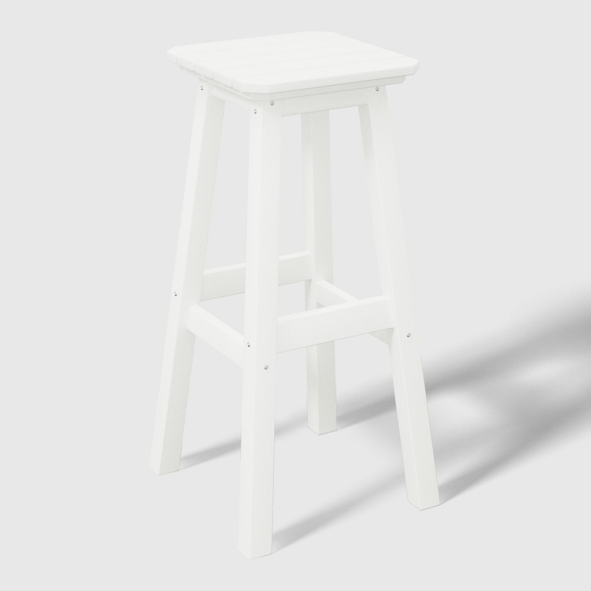 WestinTrends 29" Hdpe Outdoor Patio Square Backless Bar Stool
