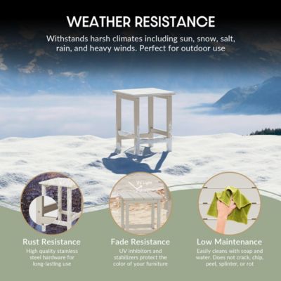 3 Piece set Outdoor Patio Poly Adirondack rocking chairs with side table