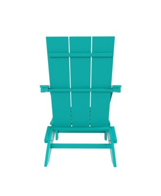 Modern Outdoor Folding Adirondack Chair (Set of 2)