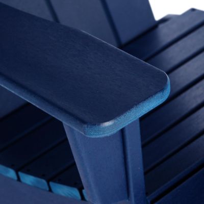 3 Piece set Outdoor Patio Poly Adirondack rocking chairs with side table