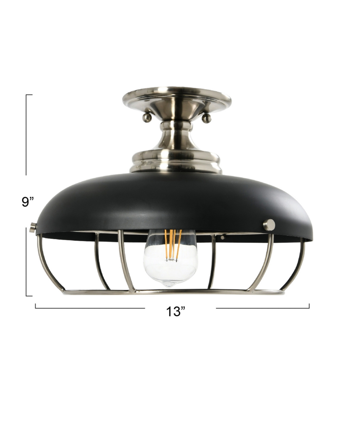 Robert Stevenson Lighting Presley In Brushed Nickel And Matte Black