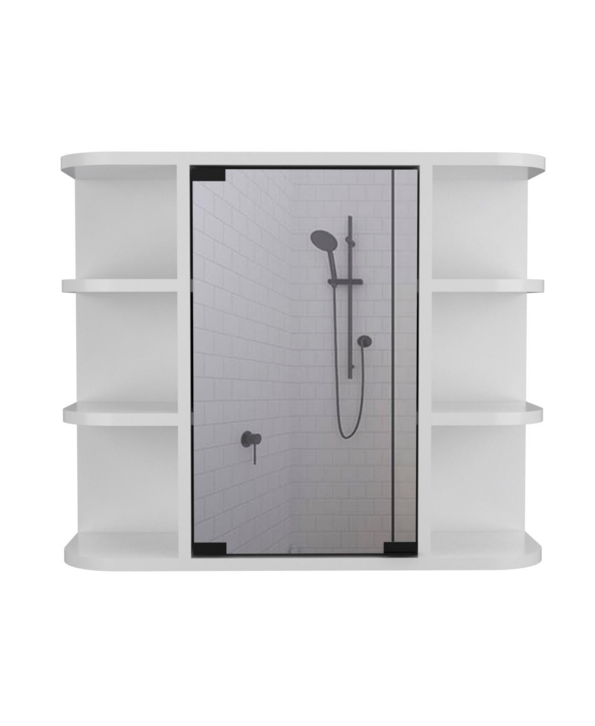 Roseburg 6-Shelf Medicine Cabinet With Mirror - White