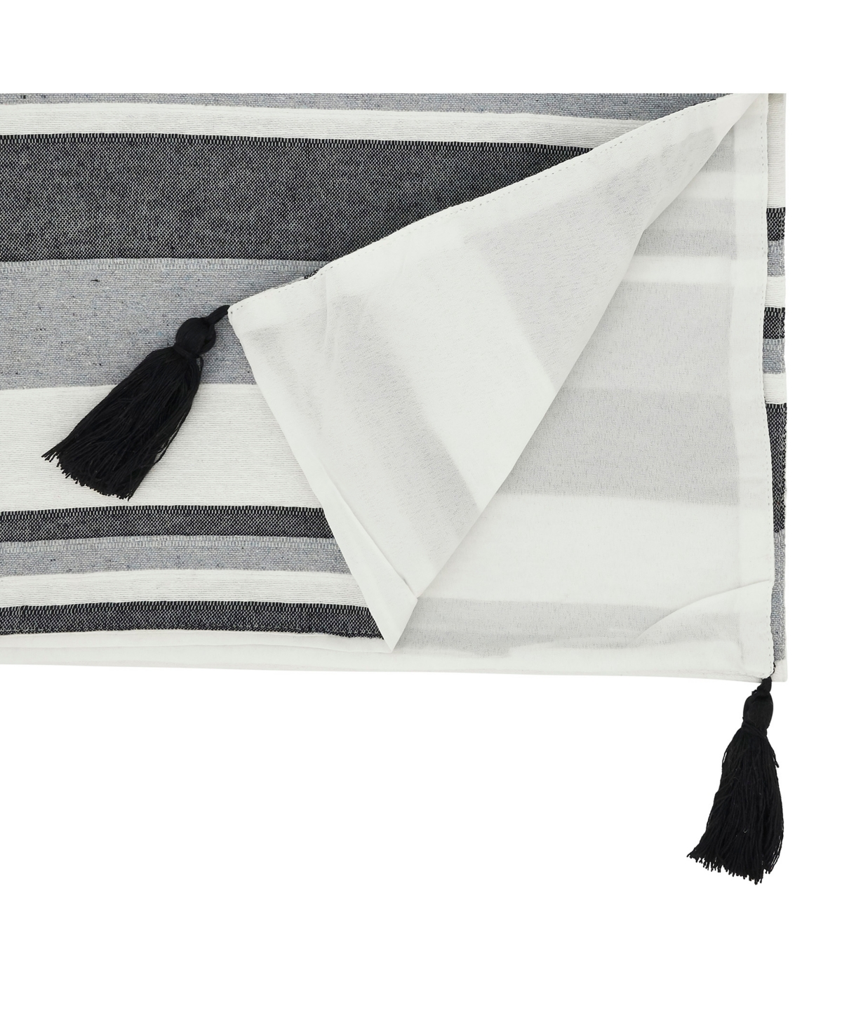 Saro Lifestyle Pleated Perfection Table Runner, 16"x72" In Gray