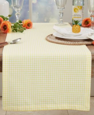 Traditional Gingham Table Runner, 16"x72"