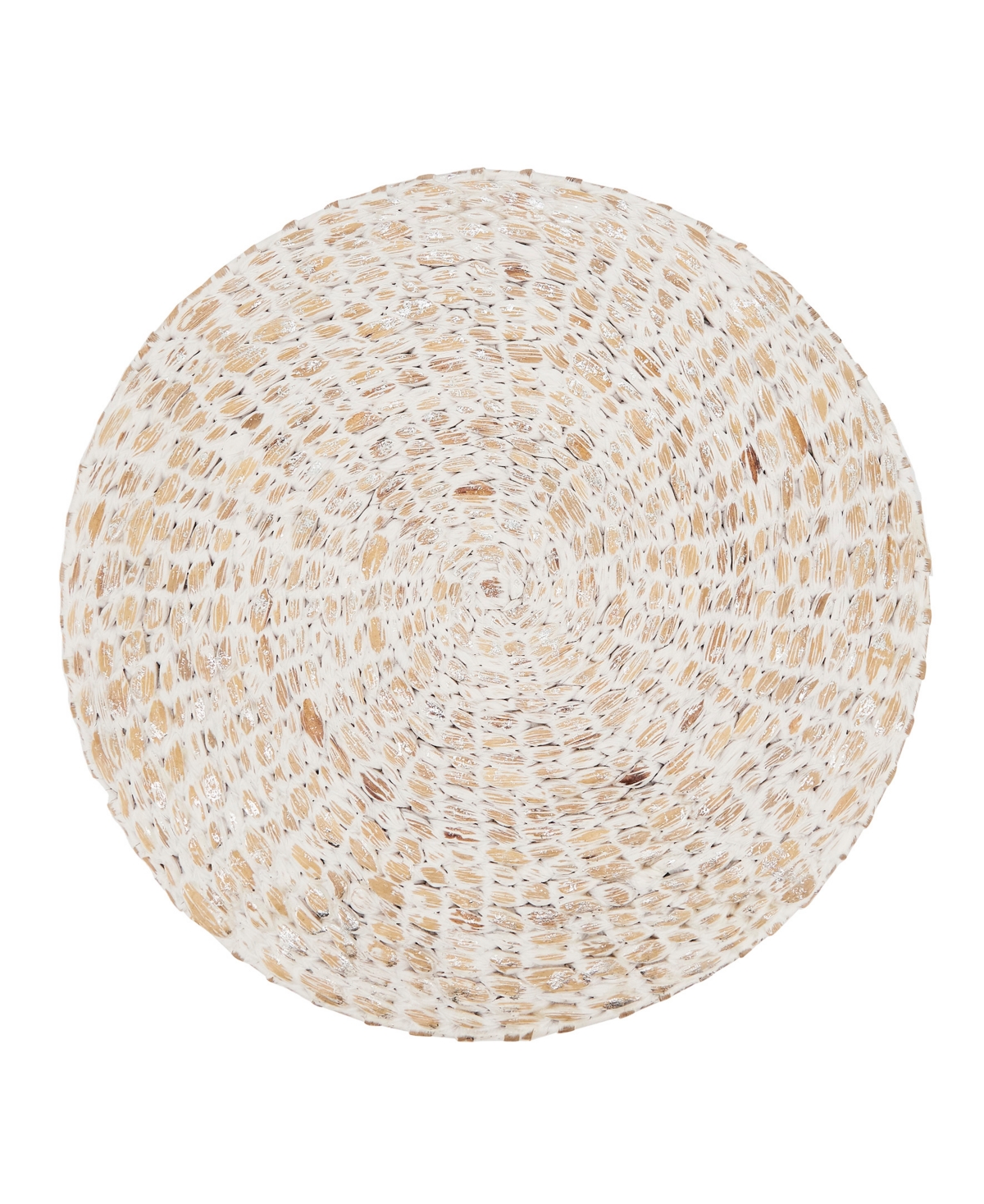 Saro Lifestyle Foil Print Natural Fiber Placemat Set Of 4,15"x15" In Gold