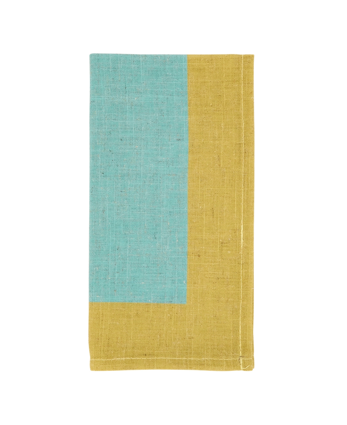 Saro Lifestyle Multicolored Band Napkin Set Of 4, 20"x20" In Seafoam