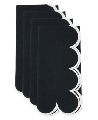 Scalloped Hem Napkin Set of 4,20"x20"