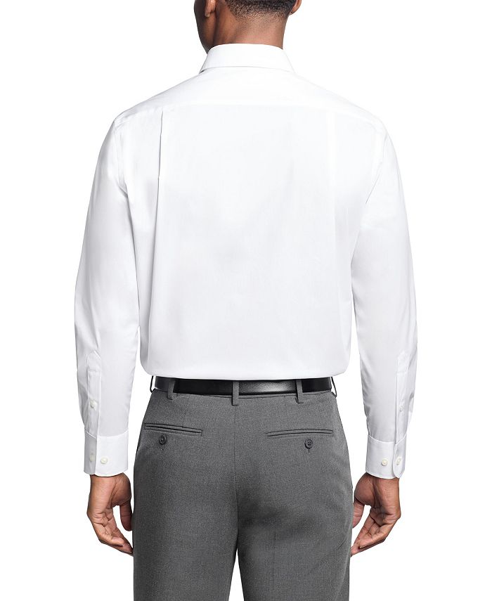 Men's Wrinkle-Resistant Stretch Dress Shirt - Comfortable Soft Long Sleeve Office Shirt, Standard Fit