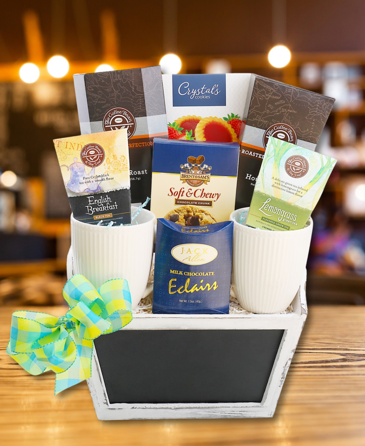 Alder Creek Gift Baskets Coffee Bean Tea Leaf Signature Blend Gift Basket, 10 Piece In No Color