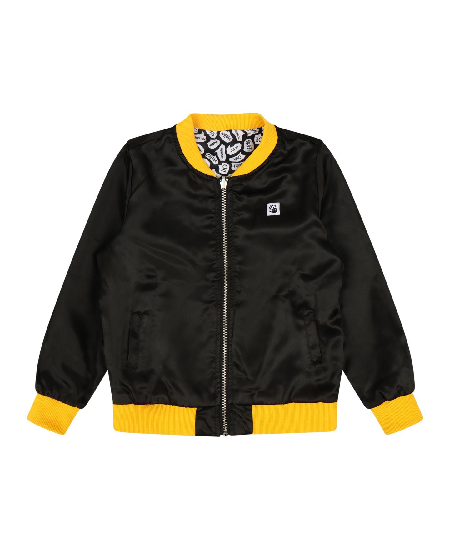 Куртка Mixed Up Clothing Reversible Zip up Lightweight Bomber Jacket для девочек, цвет: Чёрный / Жёлтый — фото 5