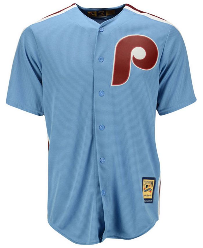 Men's Majestic Light Blue Philadelphia Phillies Cooperstown Cool