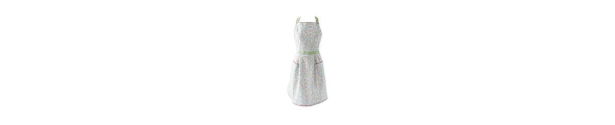 Design Imports Women's Spring Summer Apron Collection Adjustable, Two Pockets Extra Long Ties, One Size Fits Most,- Blue Blossom