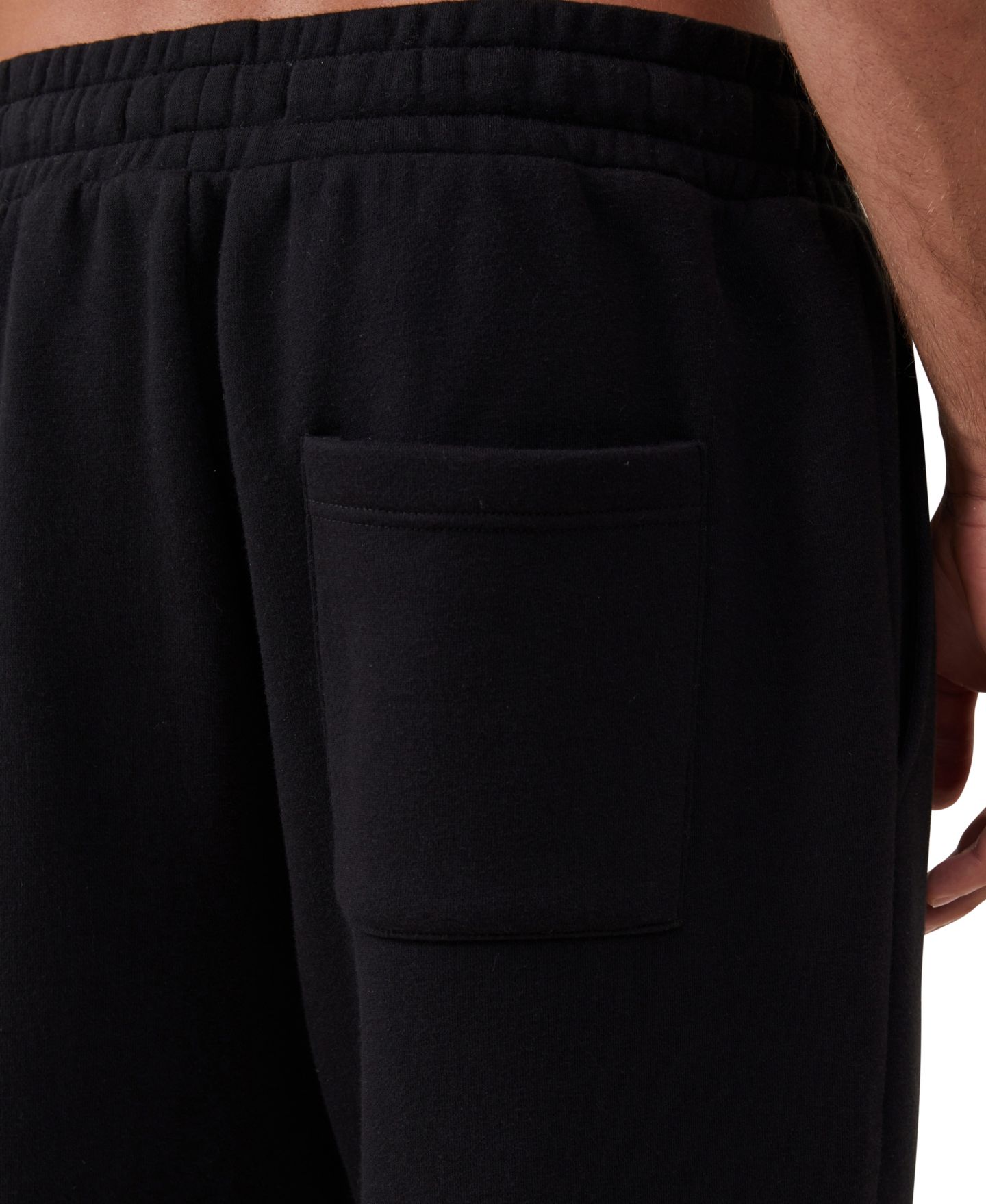 Мужские брюки COTTON ON Relaxed Track Pants, цвет: Чёрный — фото 3